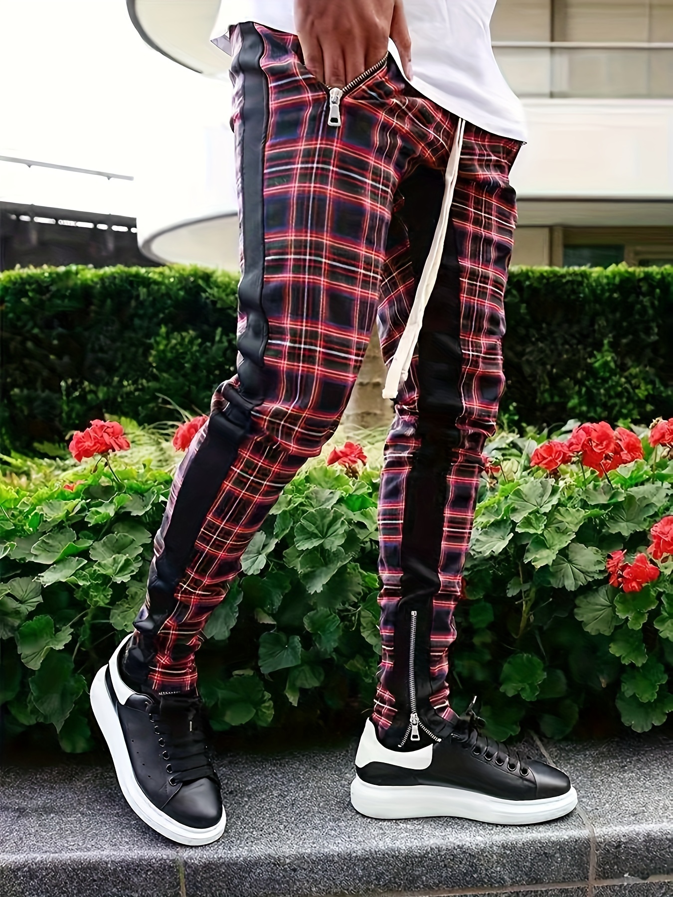 Plaid best sale mens joggers