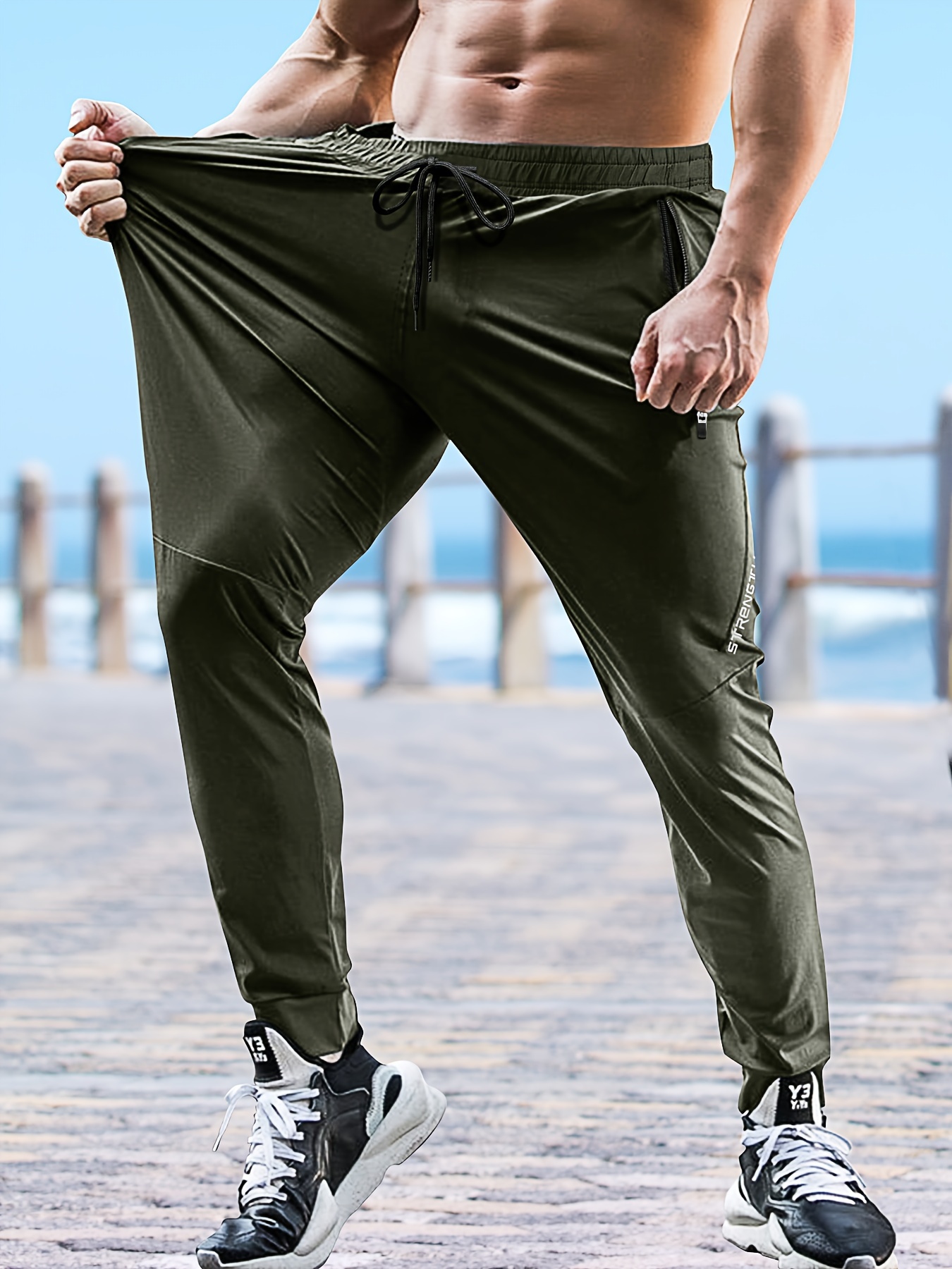 Pantalones deportivos ajustados para hombre, pantalones deportivos para  correr, entrenar, hacer ejercicio, gimnasio