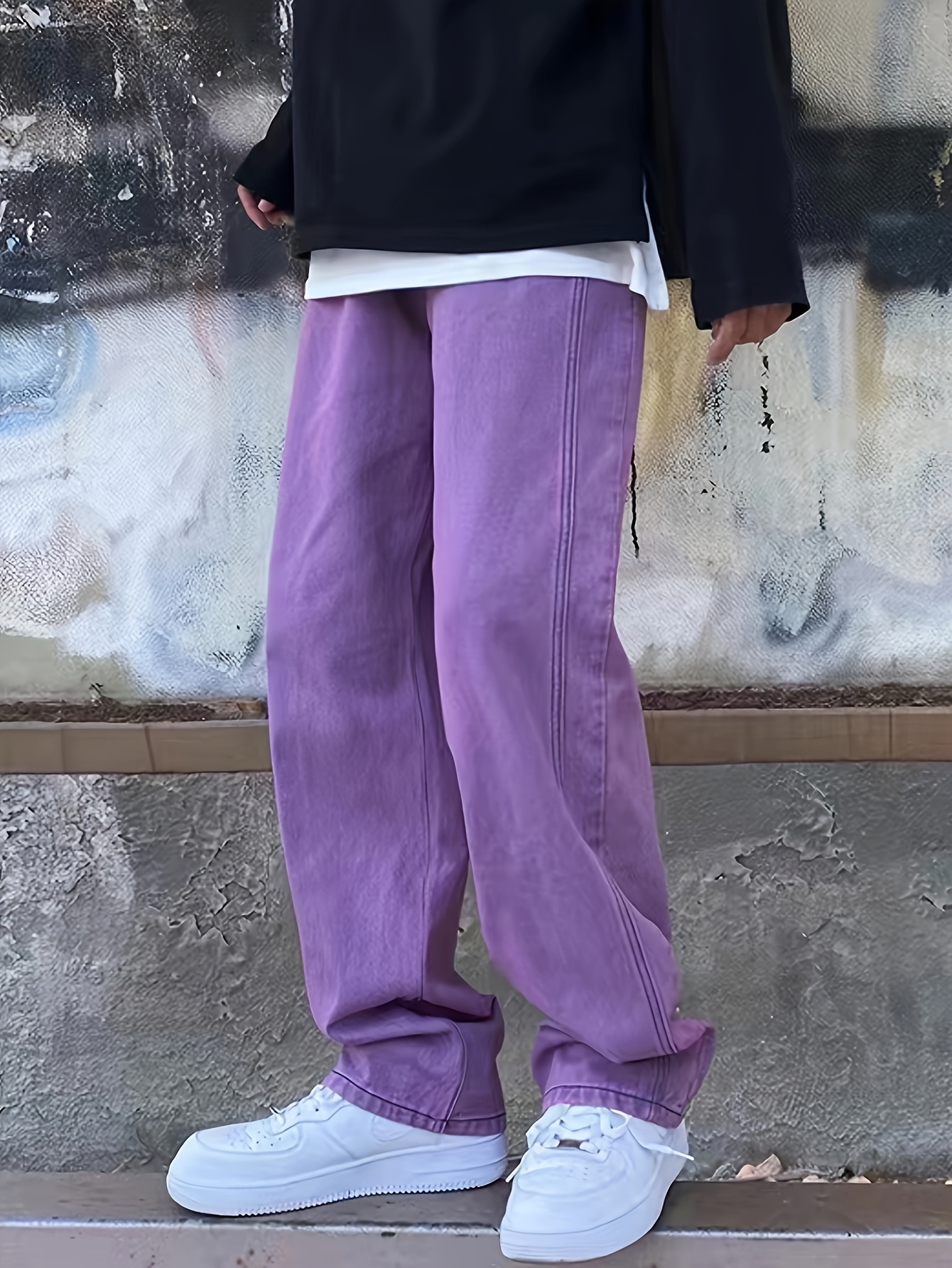 Purple work hot sale pants