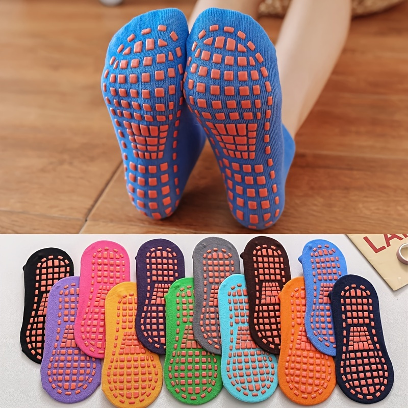 Boys Anti slip Socks Trampoline Socks With Glue Dots For 1 7 - Temu