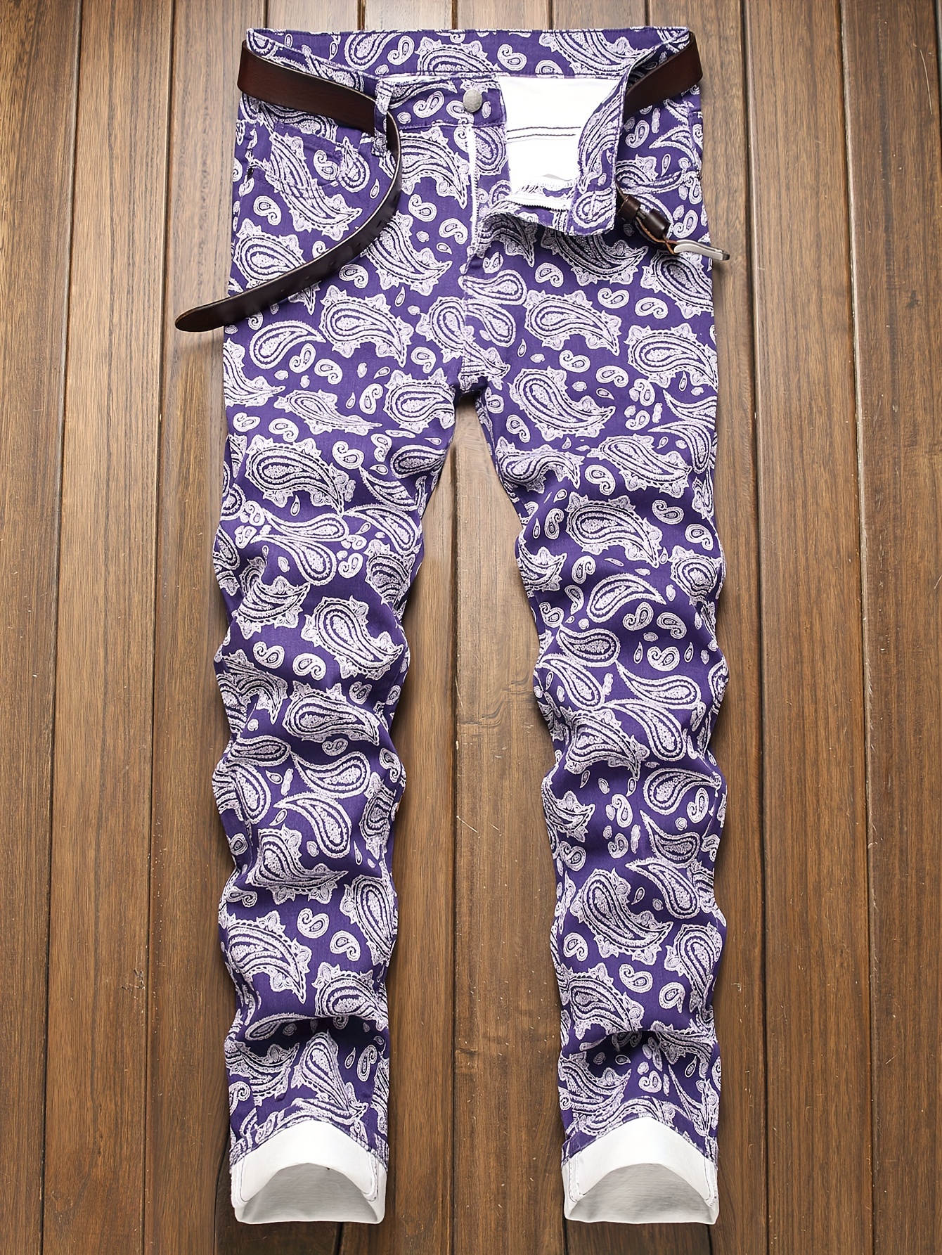 PURPLE SNAKE PRINT JEAN