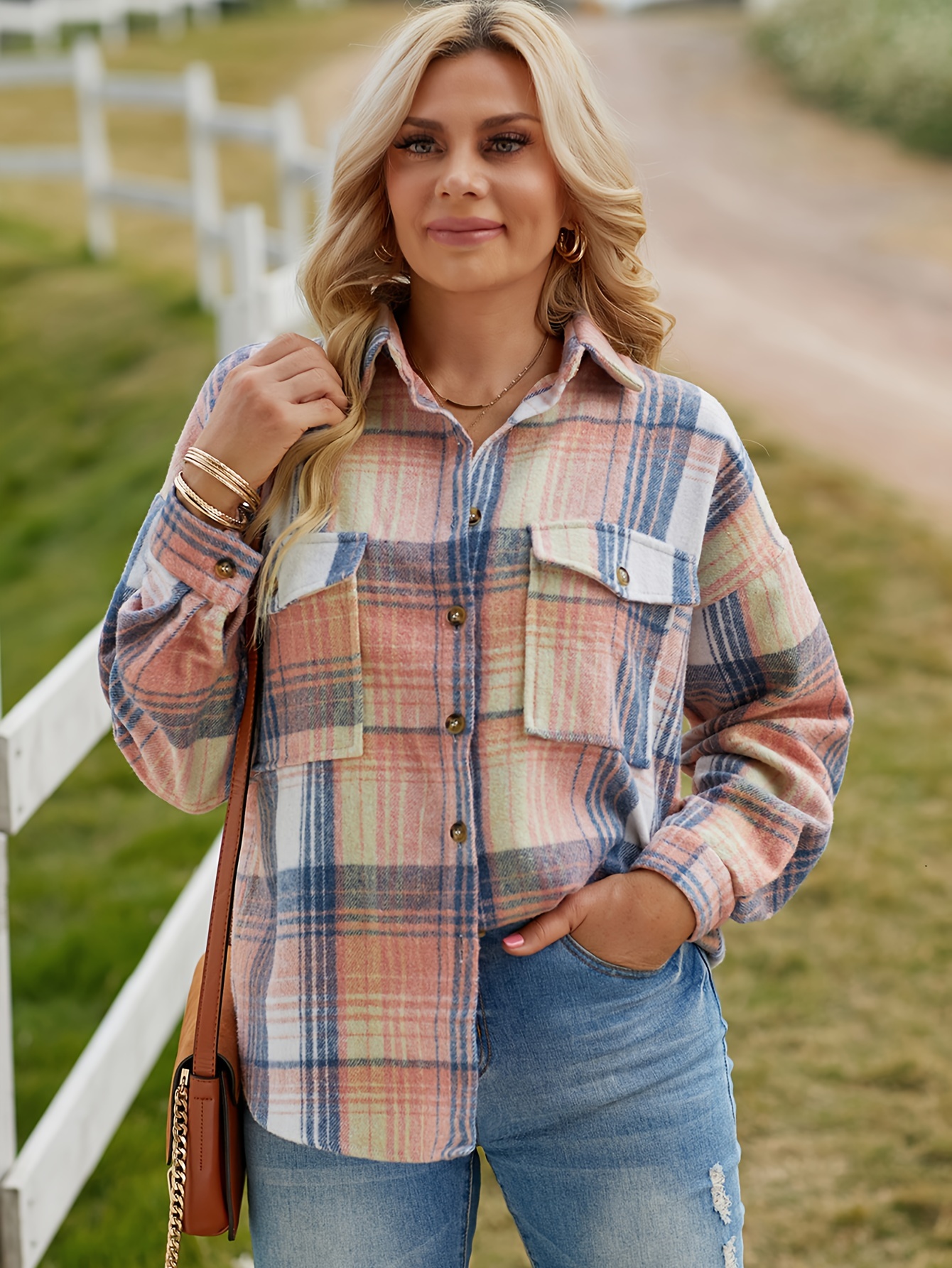 Long Sleeve Womens Flannel Shirts - Temu