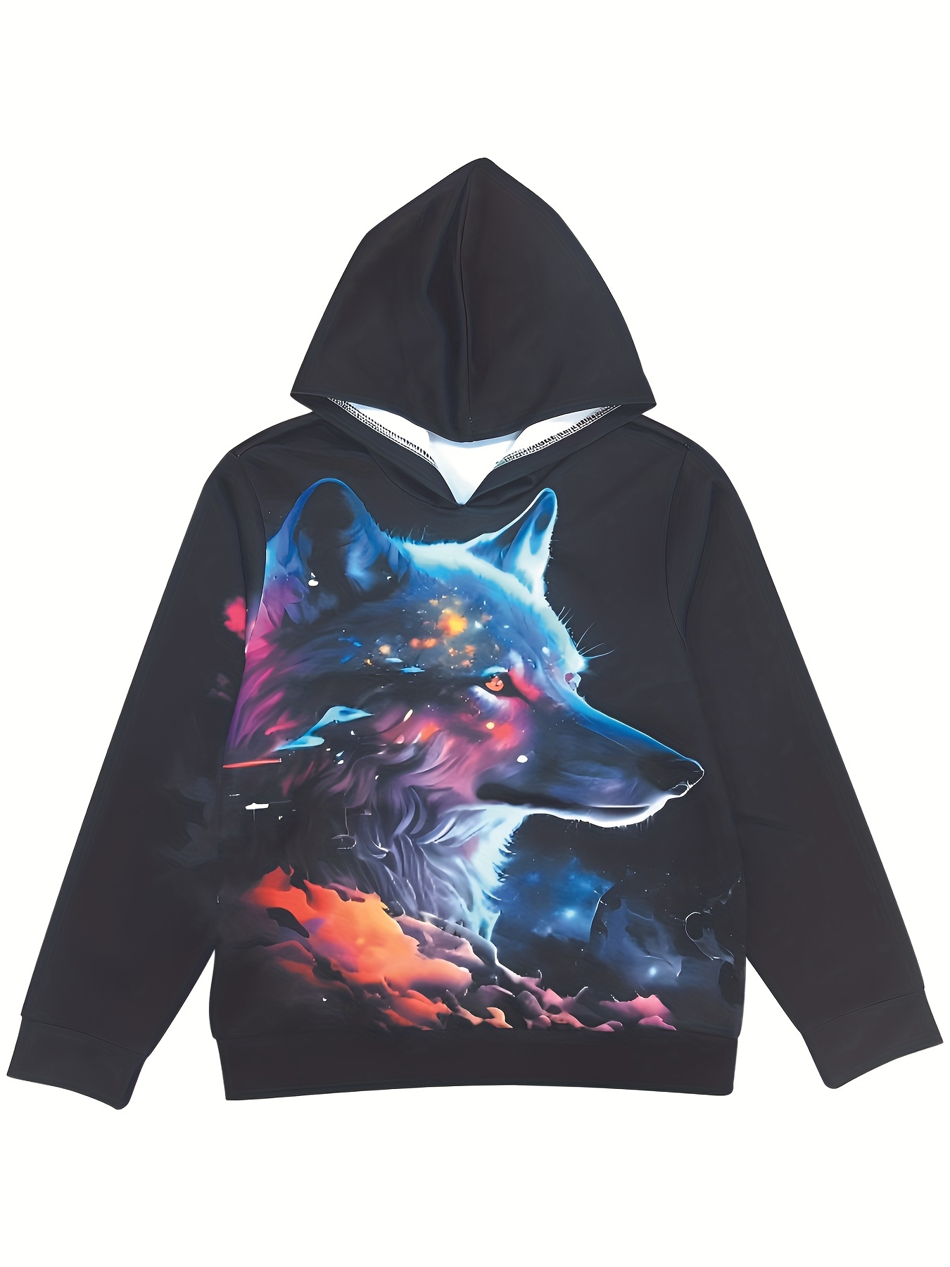 Space galaxy wolf on sale hoodie