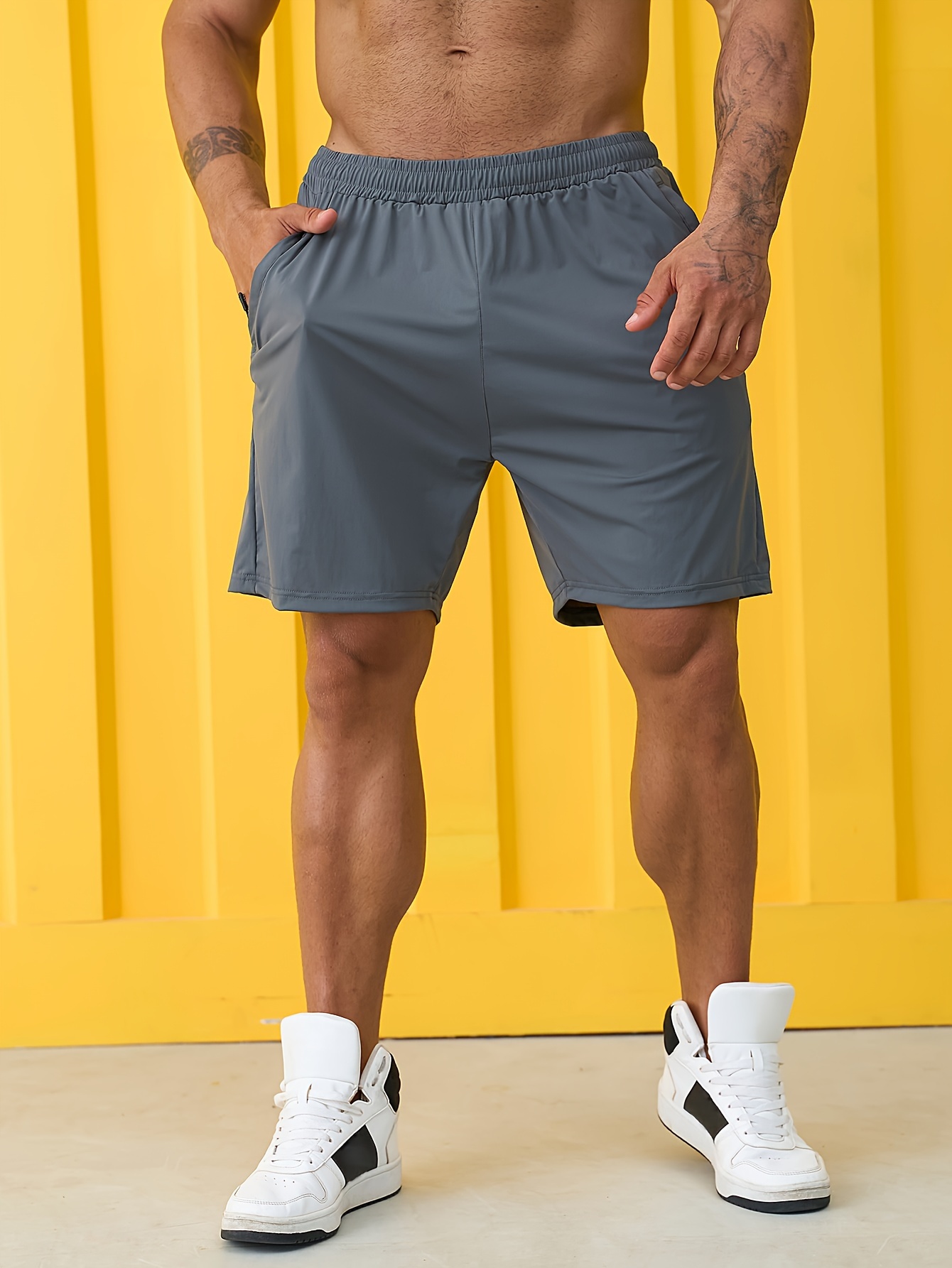 Men's Mesh Breathable Comfy Quick Drying Running Shorts - Temu