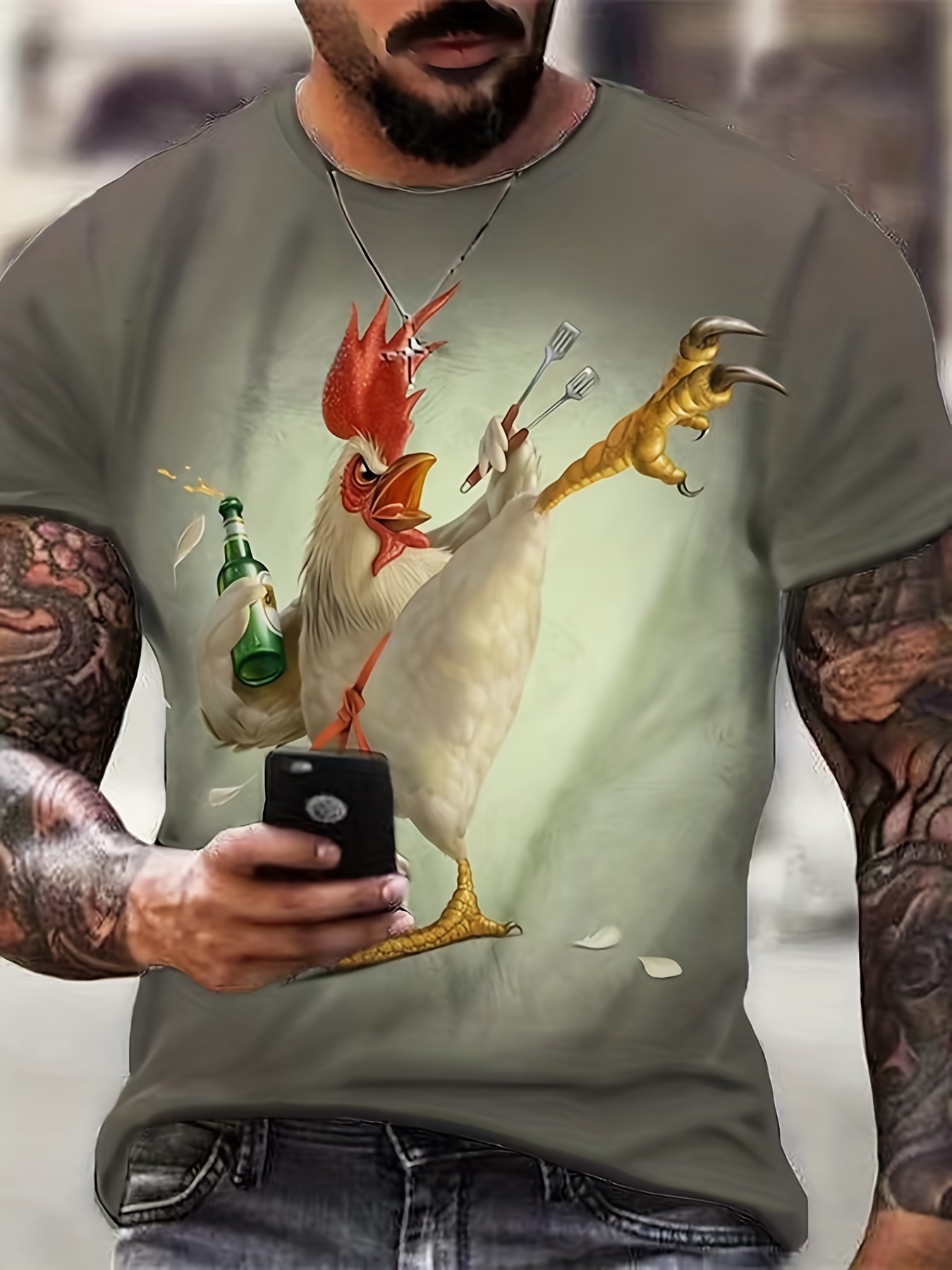 3d realista músculos no peito impresso t-shirts homens casual de fitness  manga curta algodão respirável