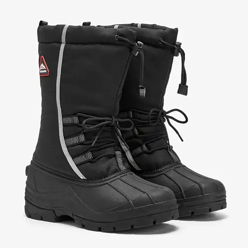  ALEADER botas de nieve de invierno para mujer, de media caña y  con forro de piel sintética, negro, 6 : Ropa, Zapatos y Joyería