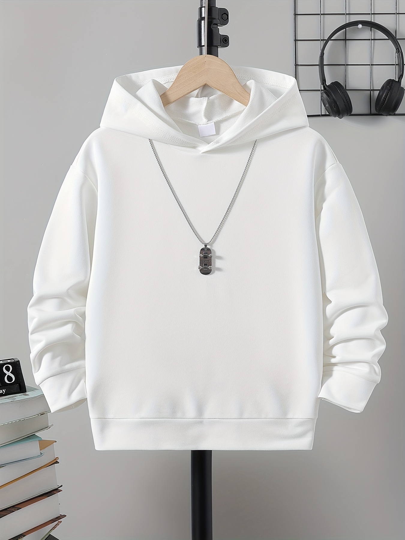 Basic white best sale hoodie mens