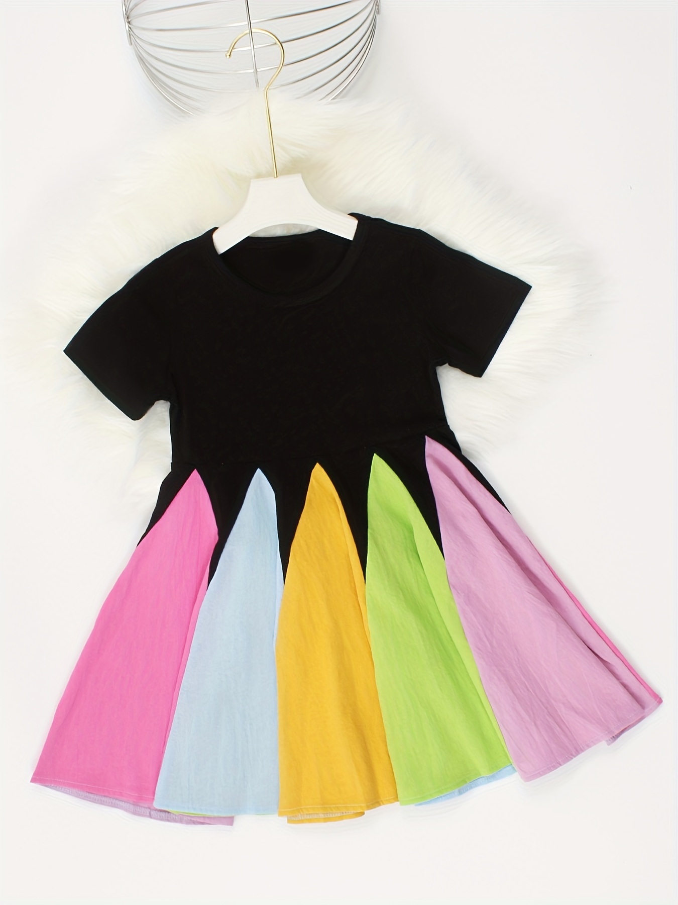 Rainbow sales colours dress