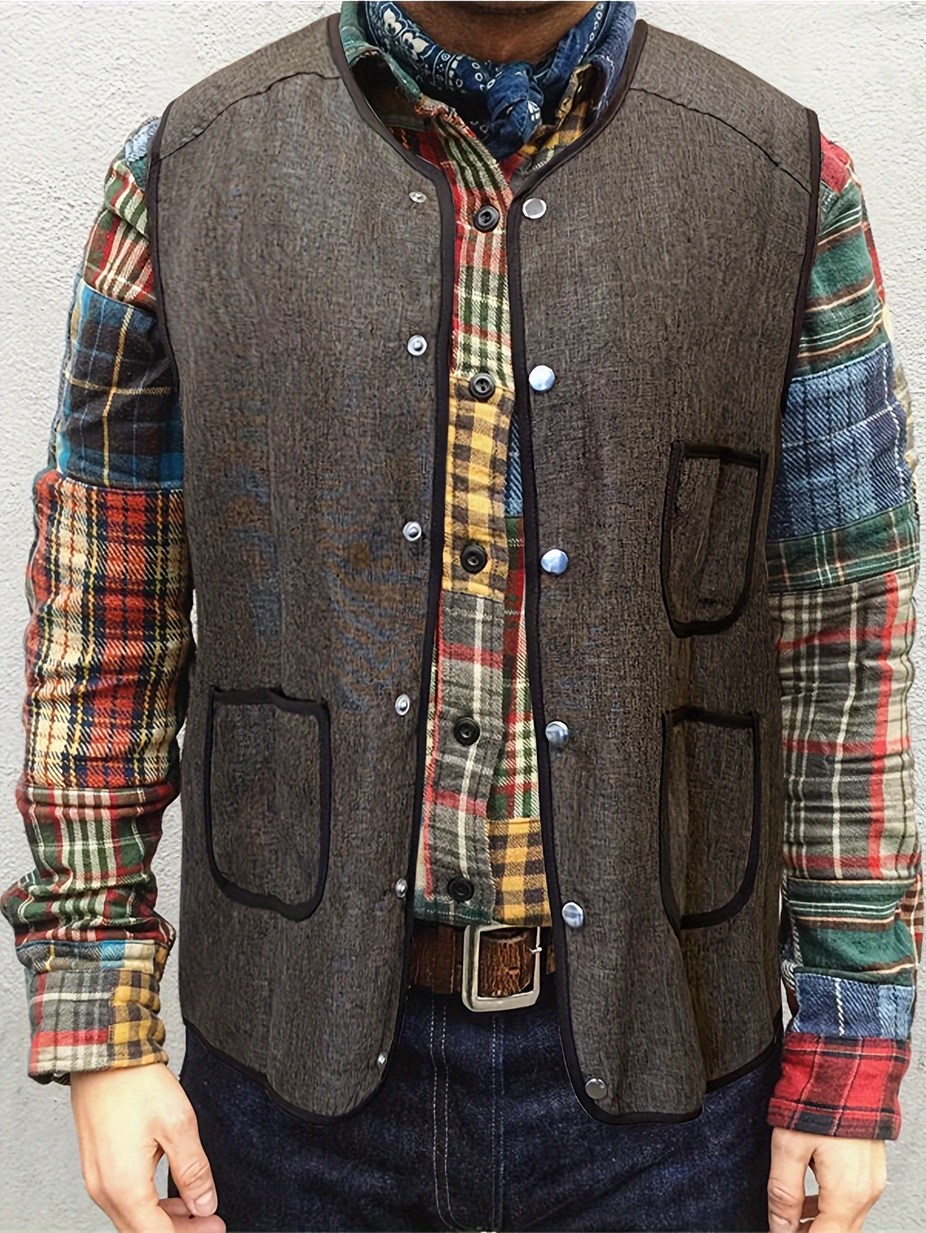 Waistcoat with clearance half sleeve shirt