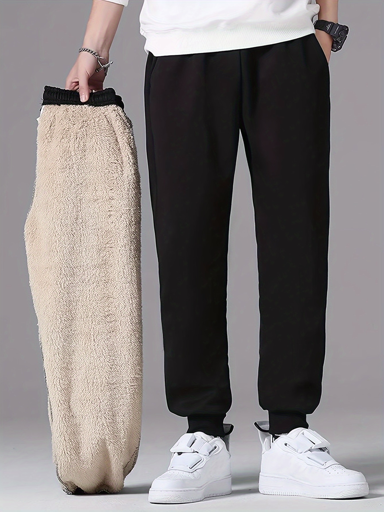 Mens discount sherpa joggers