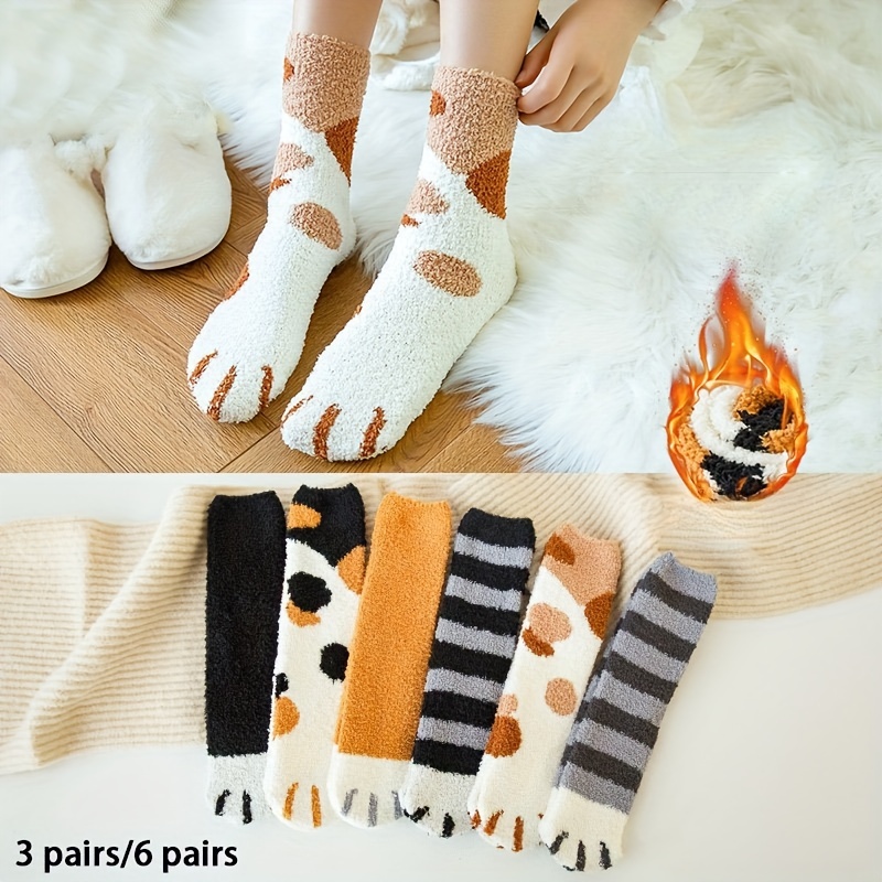 Funny Animal Paw Socks, 6 Pair Crazy Socks Cat Claw Socks Novelty
