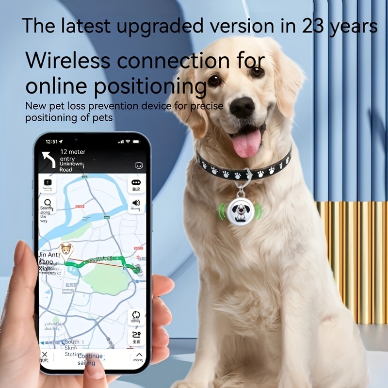 Collar impermeable para rastreador GPS para gatos/perros, para iOS, ligero,  de larga duración de la batería, localizador de mascotas antipérdidas en