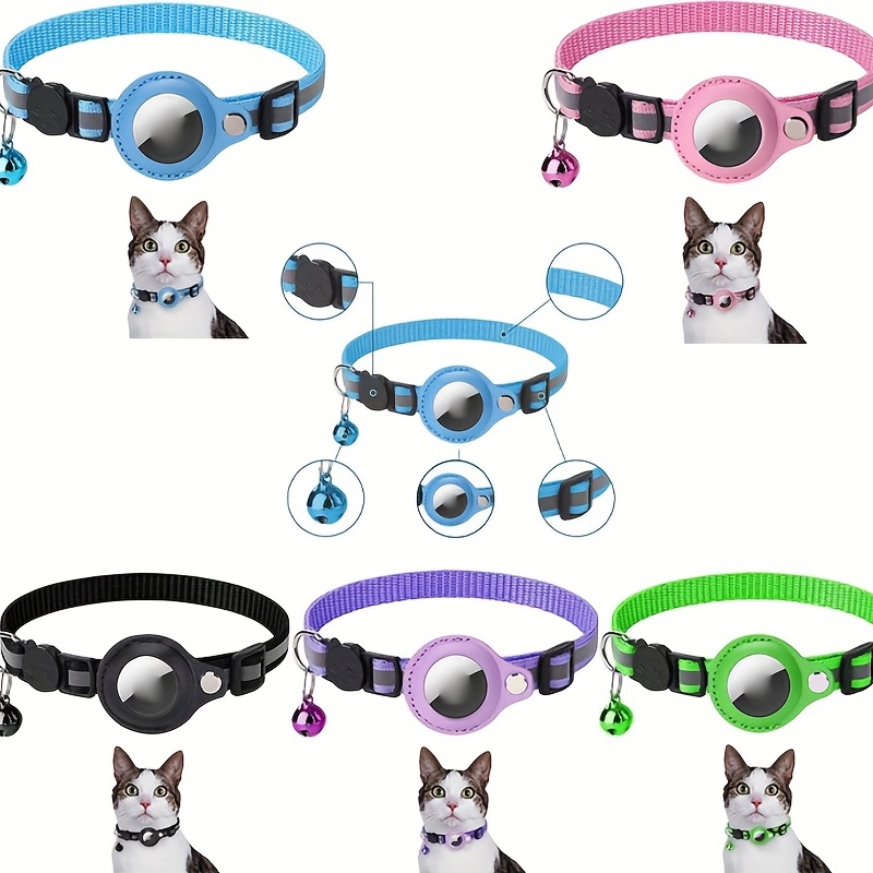 Paquete de 3 soportes luminosos para collar de gato AirTag para