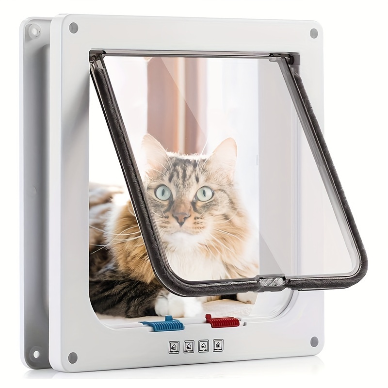 Puerta mosquitera reforzada para gatos, se adapta a puertas de 32 x 80  pulgadas, puerta de malla gruesa resistente a gatos para sala de estar,  cocina