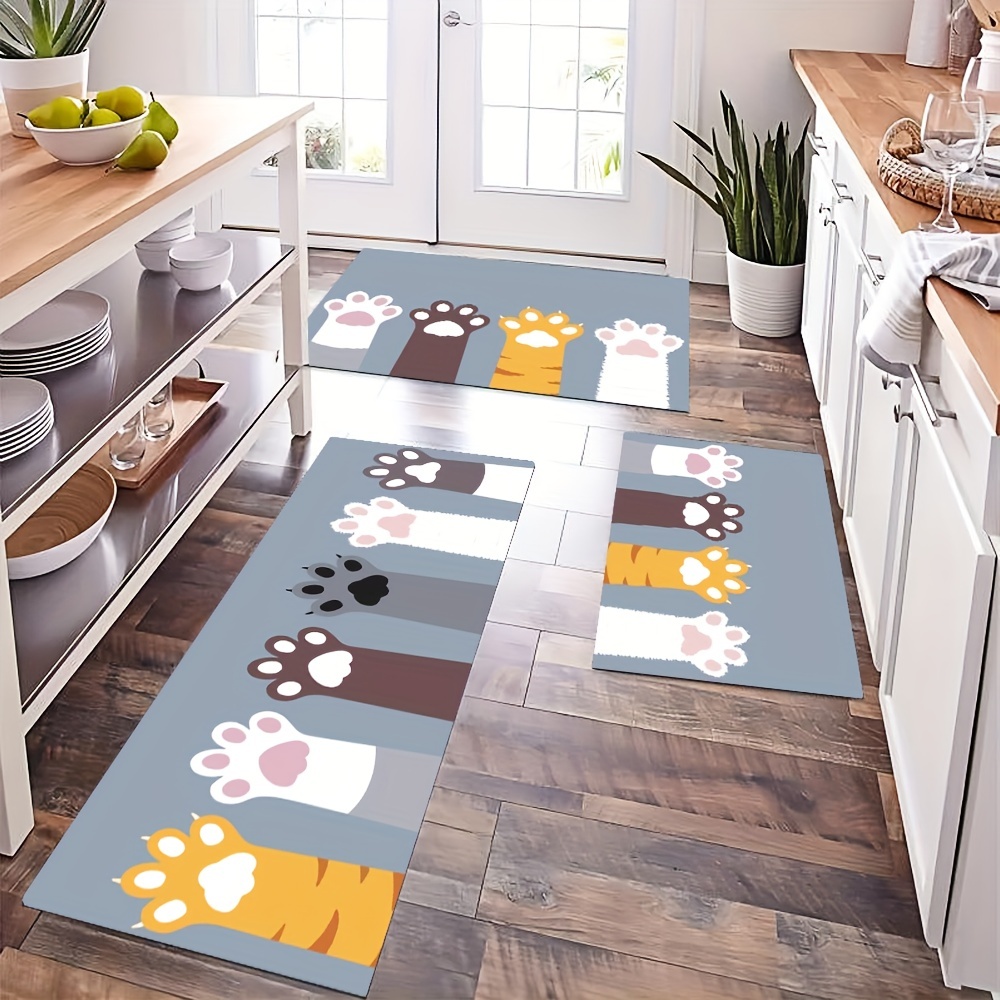 Highland Cow Kitchen Mat Set of 2 Anti-Fatigue Kitchen Rug Set Non Slip  Foam Cushioned Kitchen Runner Rugs and Mats Comfort Standing Mat for Office