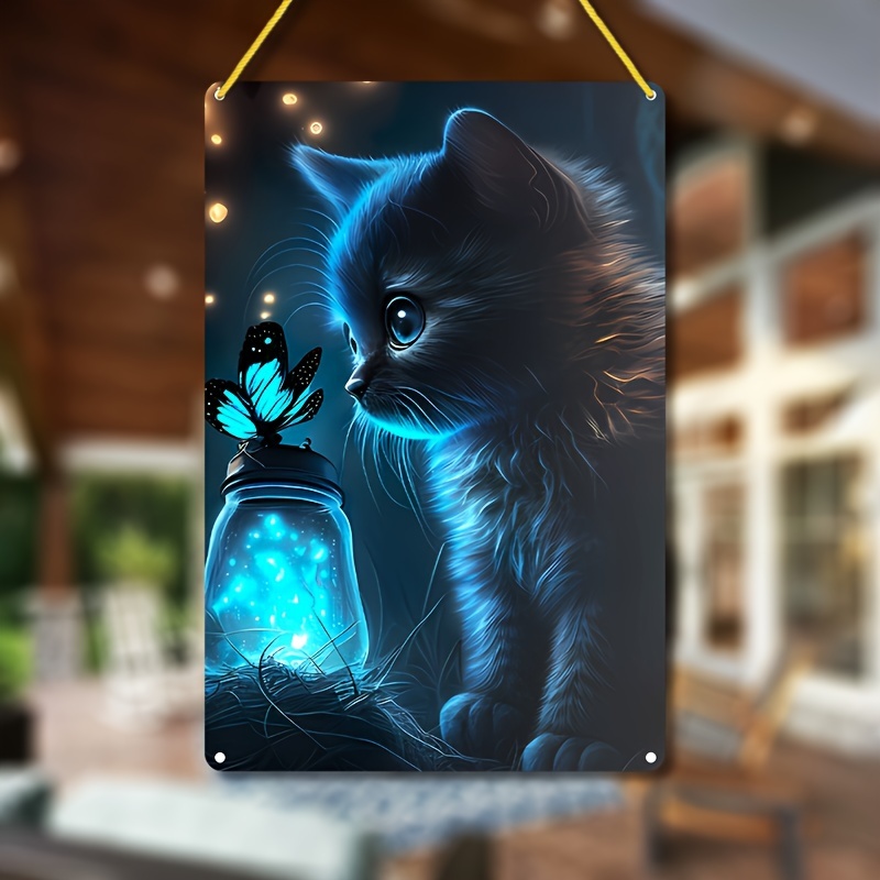 Unique Handcrafted Peeking Black Cat Stained Glass - Temu