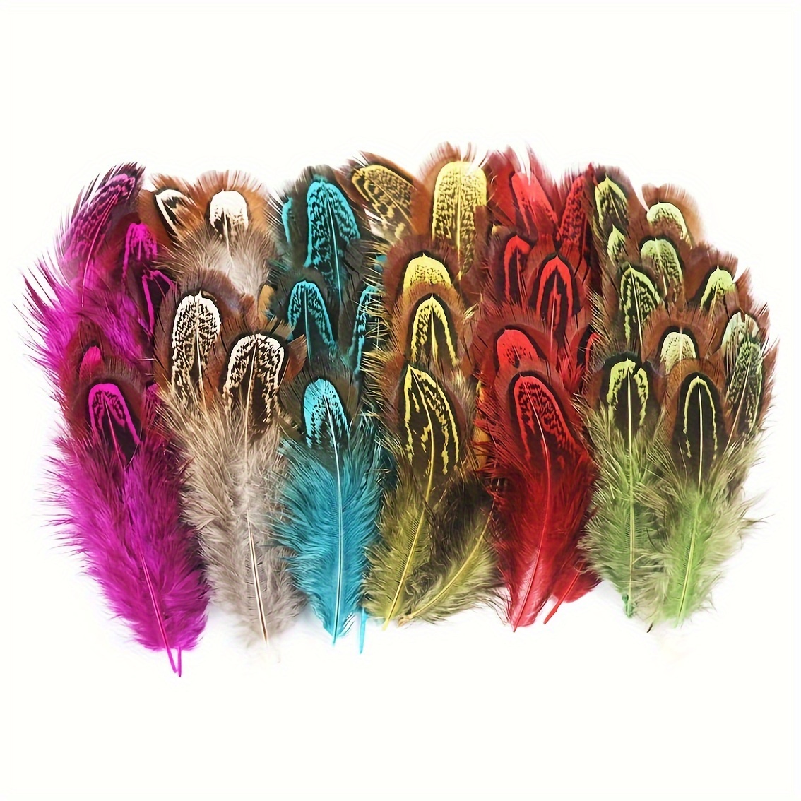 30pcs Natural Turkey Feathers, 5.3-7 inch Craft Feathers Pheasant for Hats, 3 St