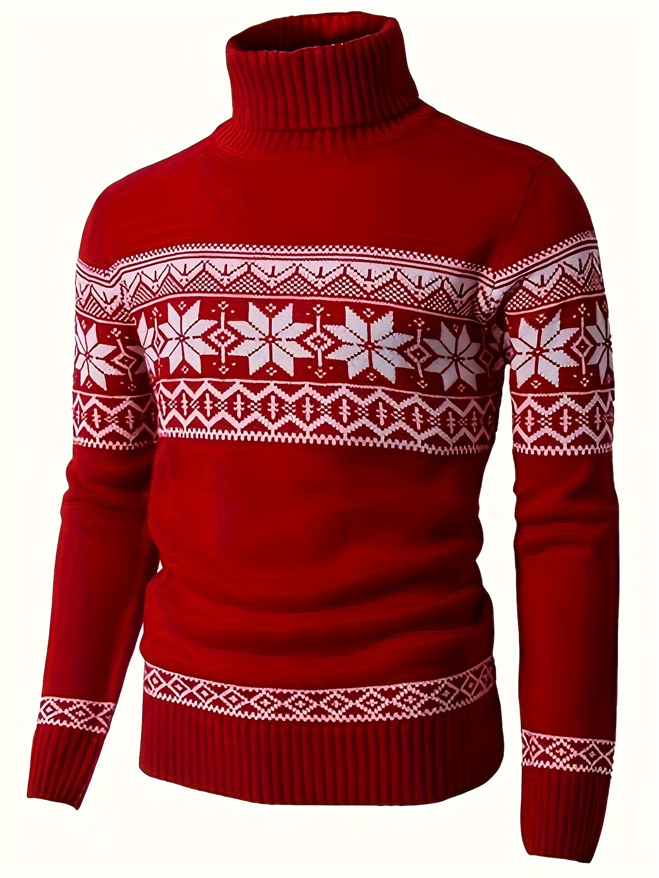 Suéter de punto feo de Navidad para hombre, suéteres de cuello redondo  bordados con alfabeto de Feliz Navidad - Temu