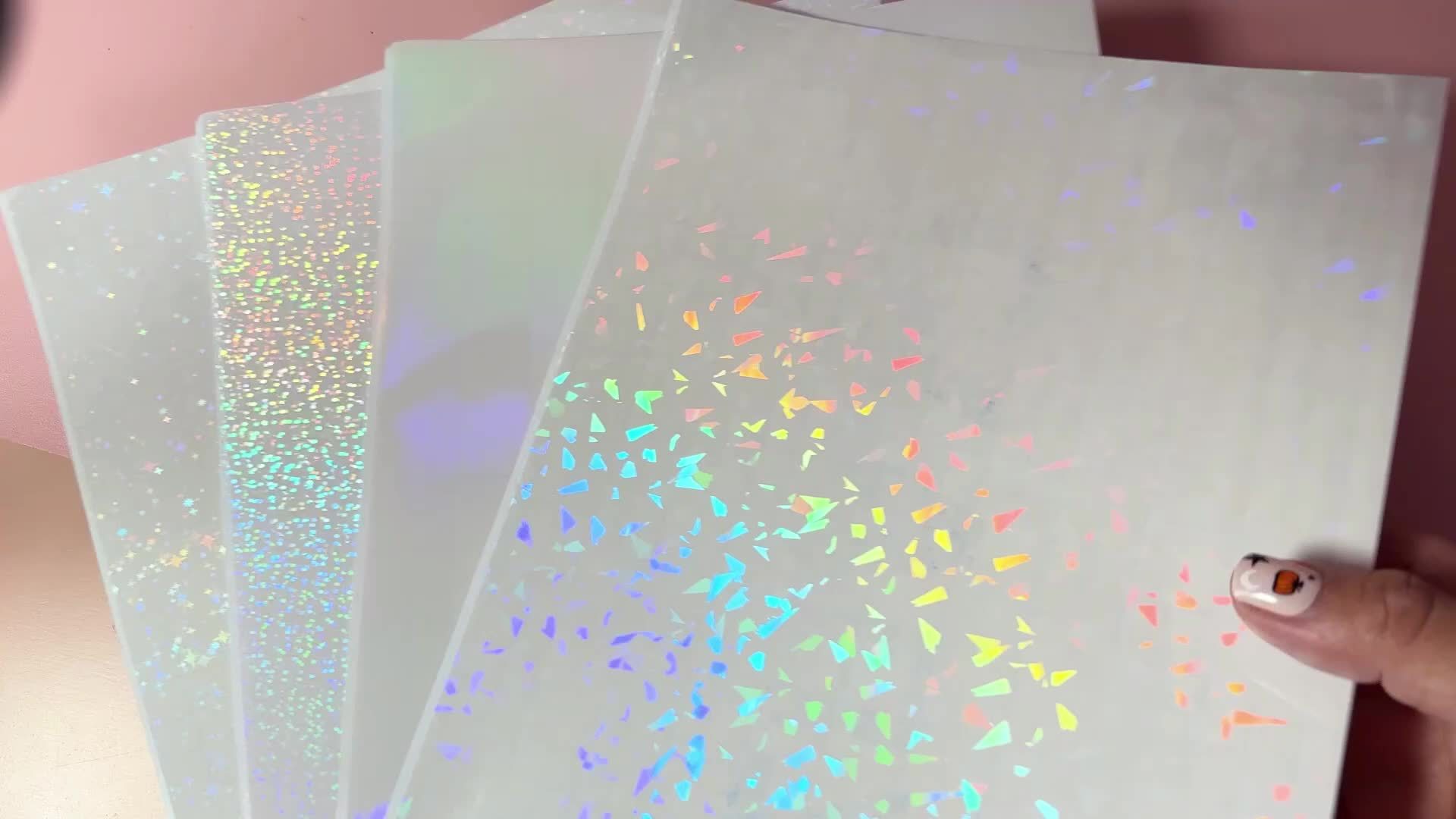 Holographic Sticker Paper Clear Vinyl Self Adhesive - Temu