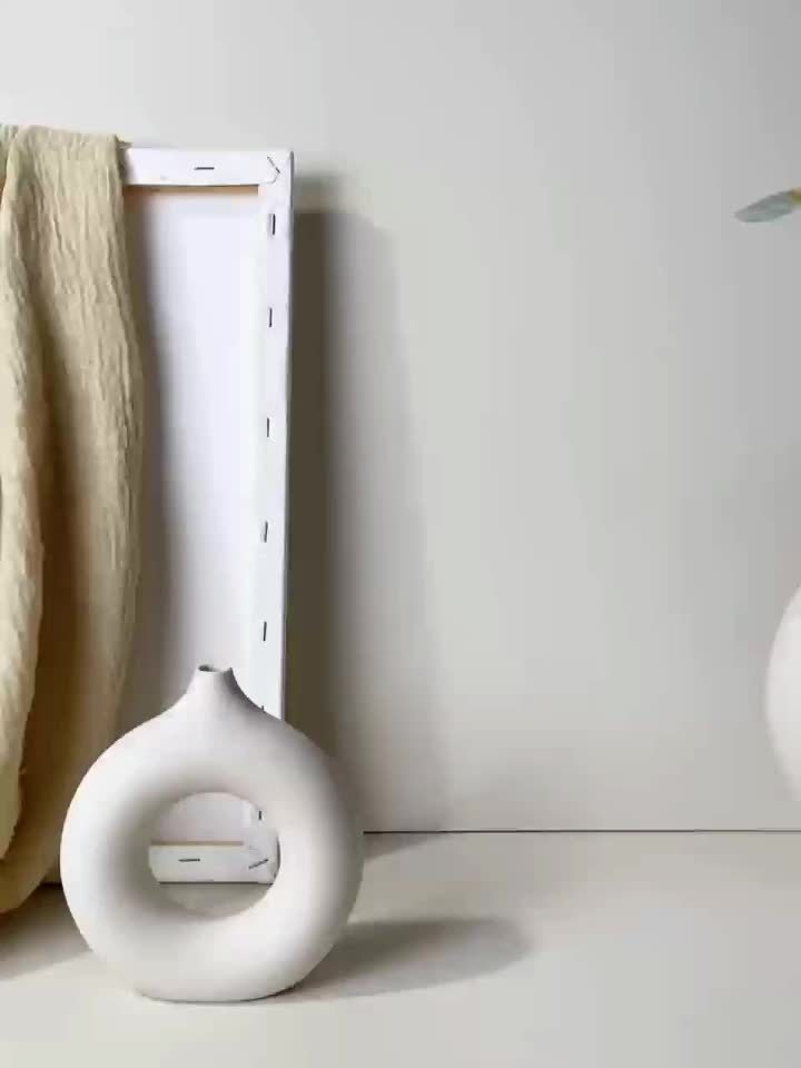 Vaso In Ceramica Bianca A Forma Ciambella Decorazione - Temu Italy