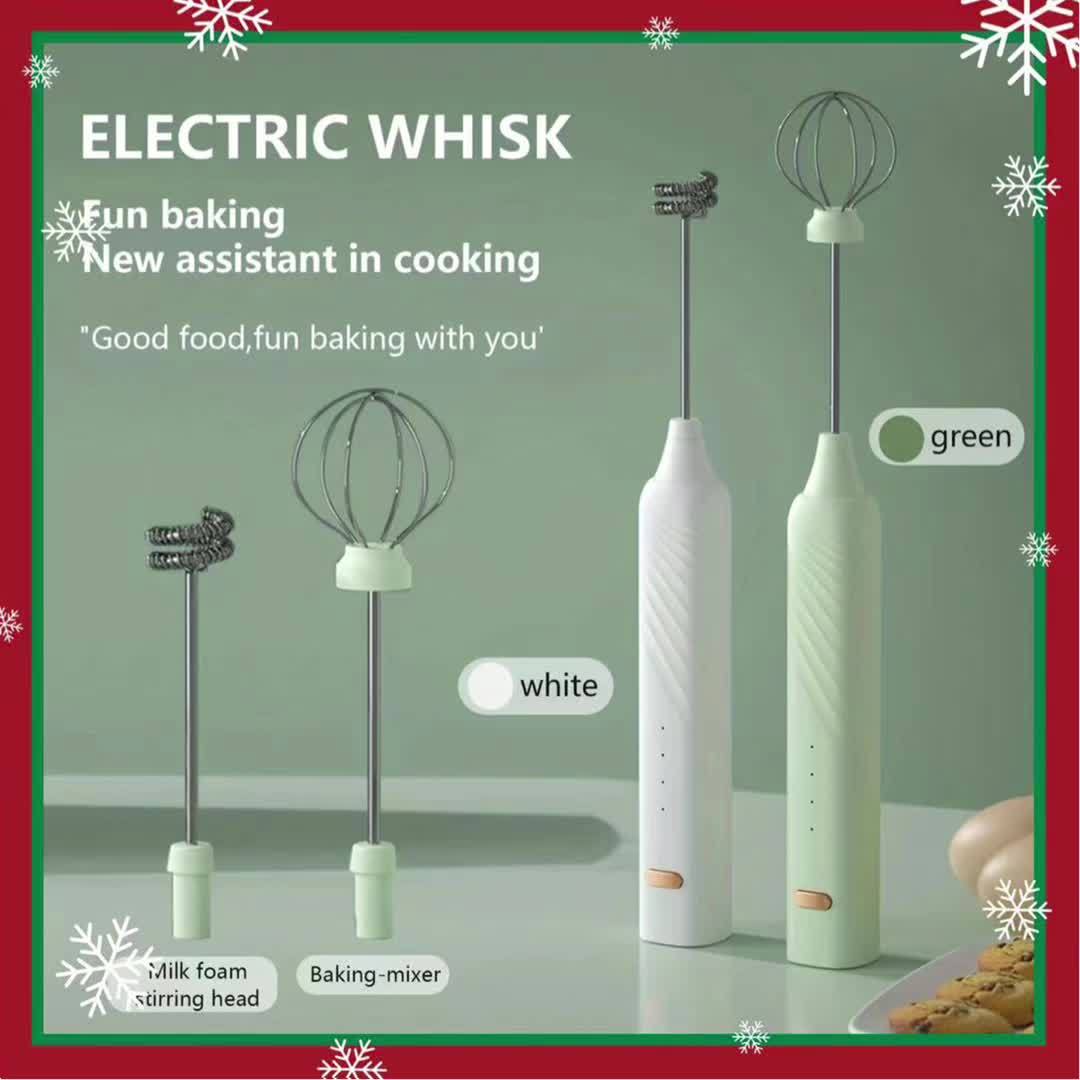 Green White Multifunctional Rechargeable Handheld Mixer Electric Egg Beater  High-power For Household Cake Making, Milk, Eggs, Cream, Foam, Dough, Tea -  Kitchen Gadget - Temu