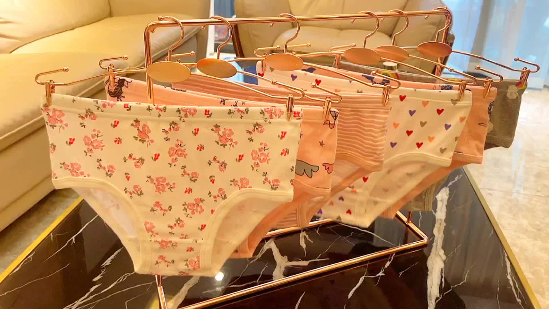 Girl's Comfy Briefs Beautiful Girl Print Cotton Panties - Temu