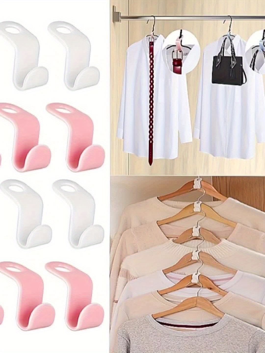 Space saving 3 hook Clothes Hanger Connecting Hook - Temu