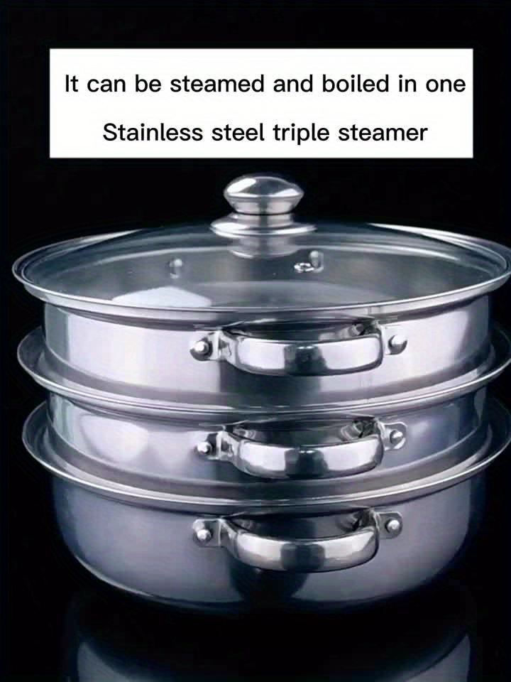 Stainless Steel 2/3 Layers Steamer Set Multifunctional - Temu