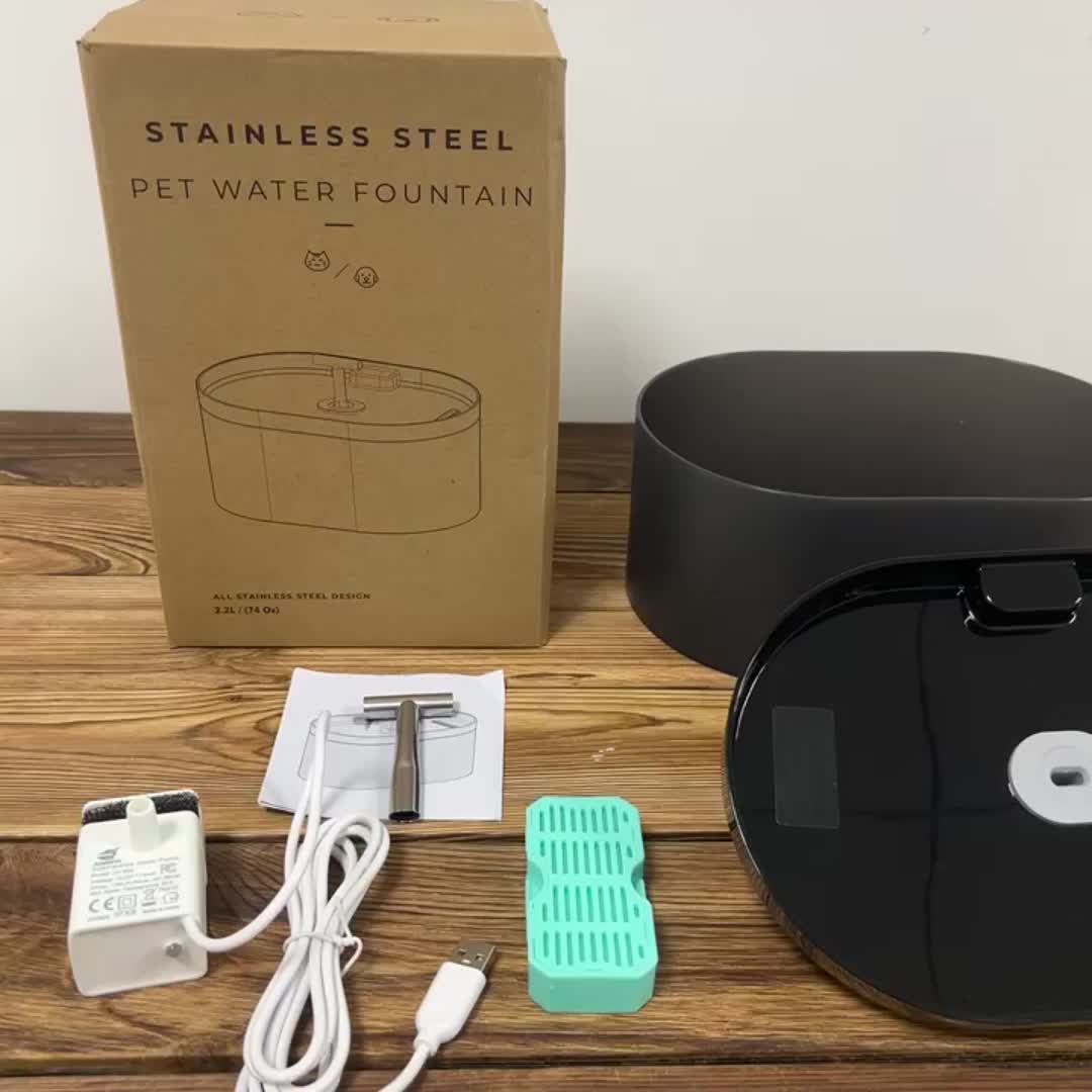 74oz/ 2.2L Automatic Pet Water Fountain, T-Tap Design with LED Light, Ultra-Quiet USB-Powered Cat & Dog Water Dispenser for Multiple Pets, Transparent Window & Sleek Black, Multiple Pet Waterer | Sleek Pet Fountain | Water Fountain for Cats - Image 8