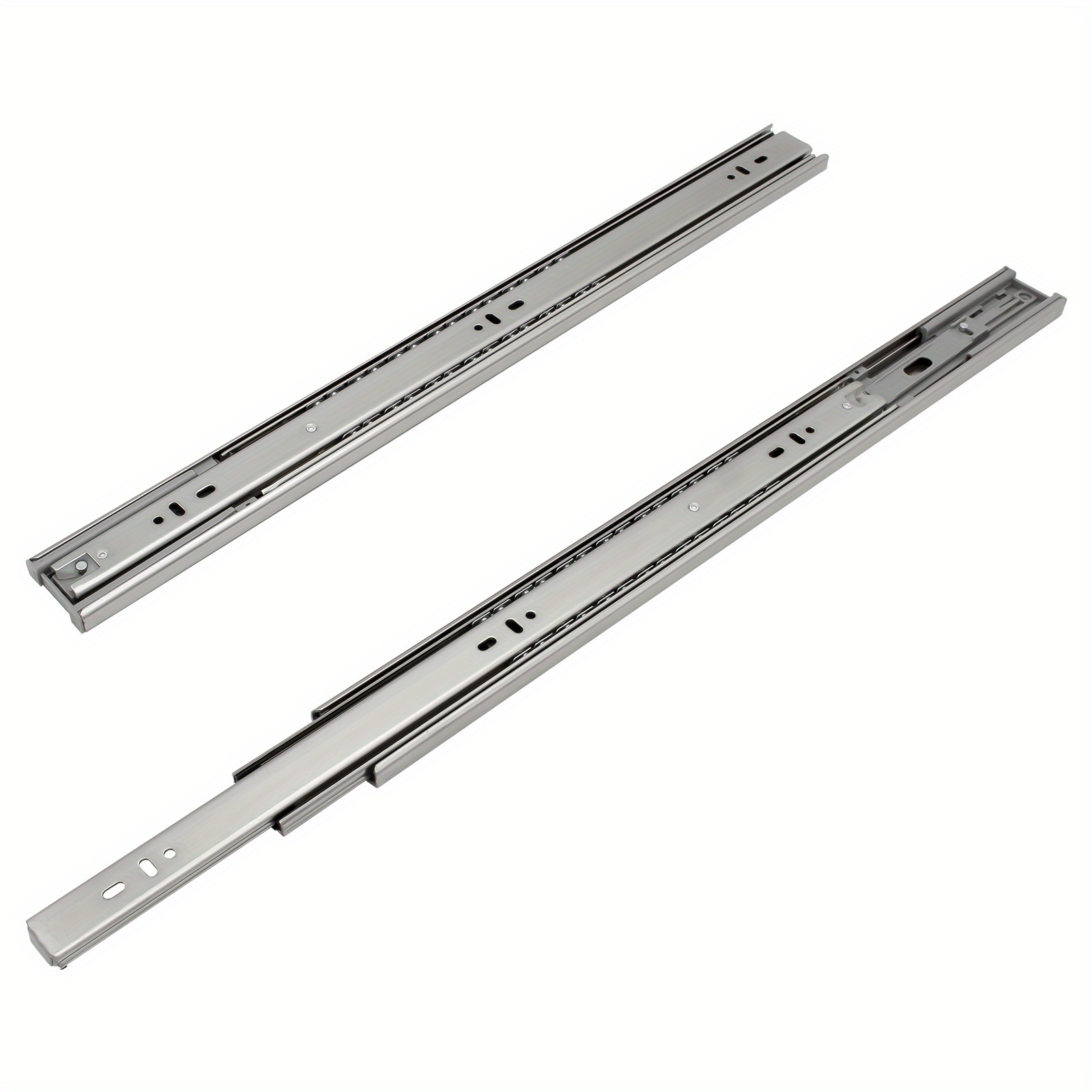 TEMU 1 Paire de rails de tiroir à extension complète de 550 mm, extension complète avec fermeture automatique, de charge 35 kg, rail télescopique,
