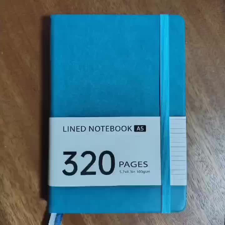 A5 Thickened Lined Notebook with Strap - 320 Pages