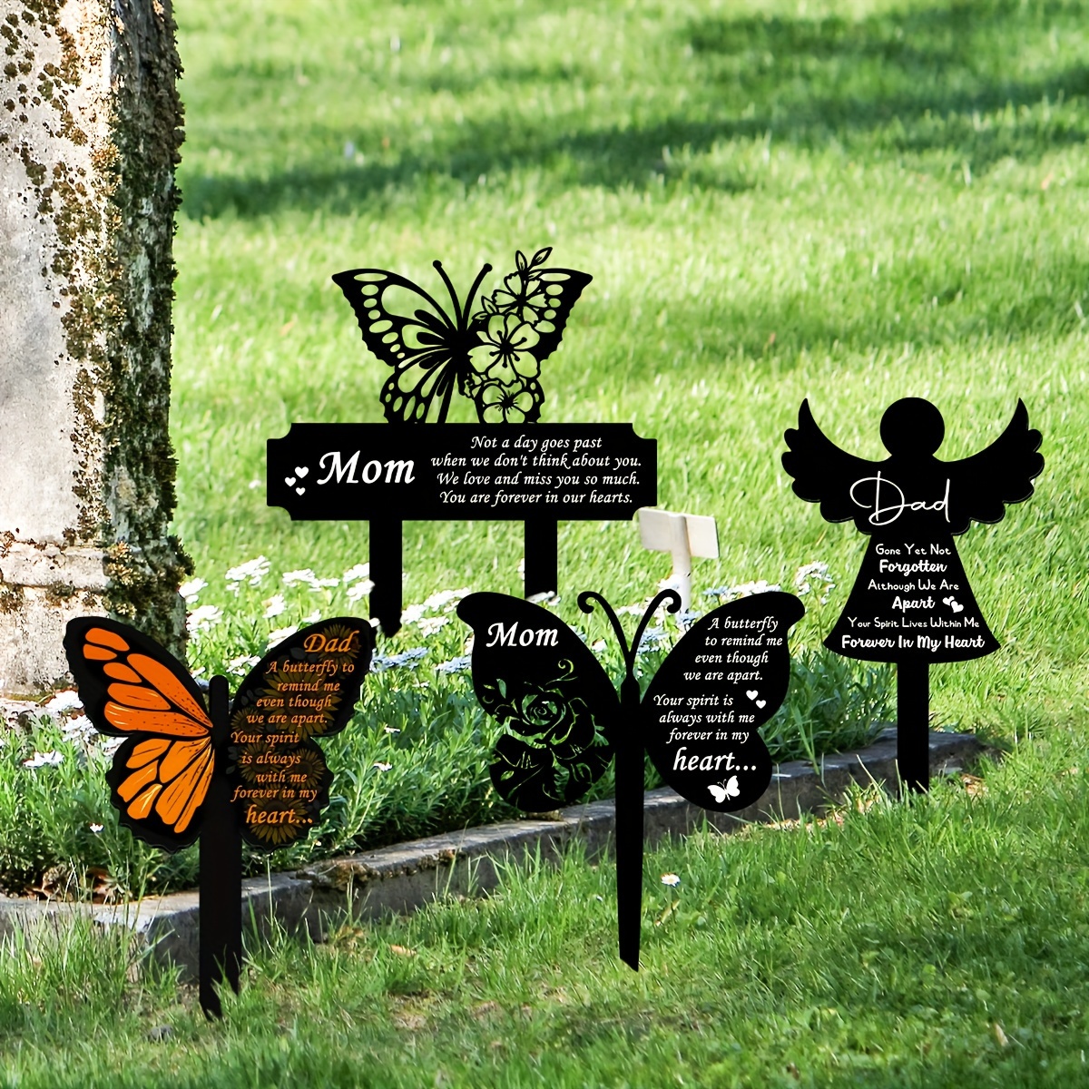 Placas conmemorativas para exteriores, lápida pequeña, lápida pequeña,  lápidas pequeñas, placas de memoria para seres queridos perdidos, placas de