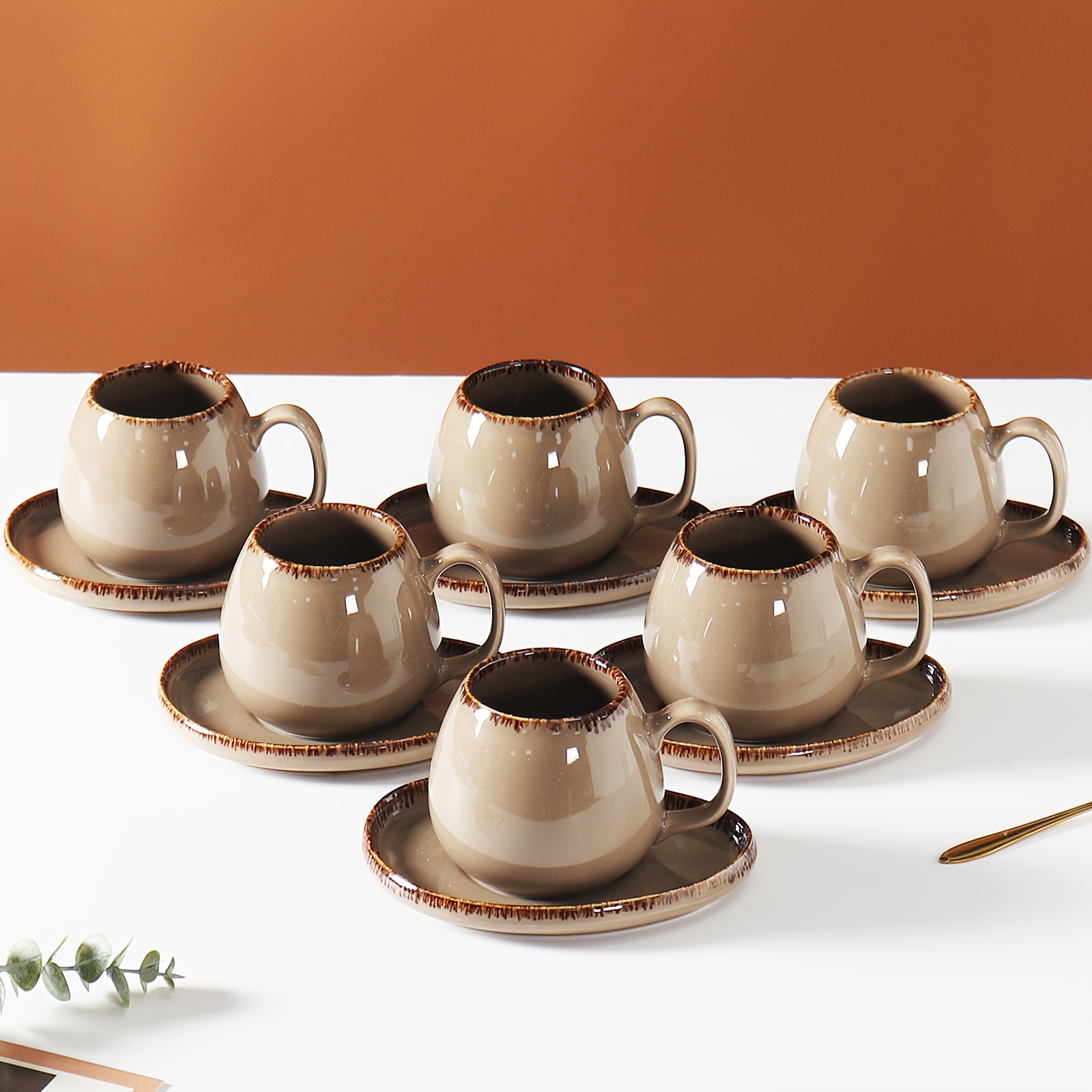 Coffee tea sets ceramic expresso coffee mug european coffee cup saucer set  latte cappuccino cups mugs