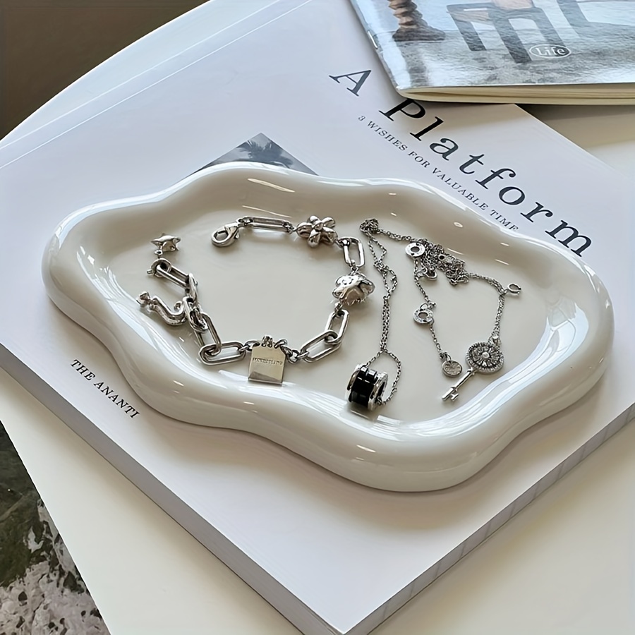 Chubby Jewelry Tray Cute Cloud Trinket Dish Jewelry Plate - Temu