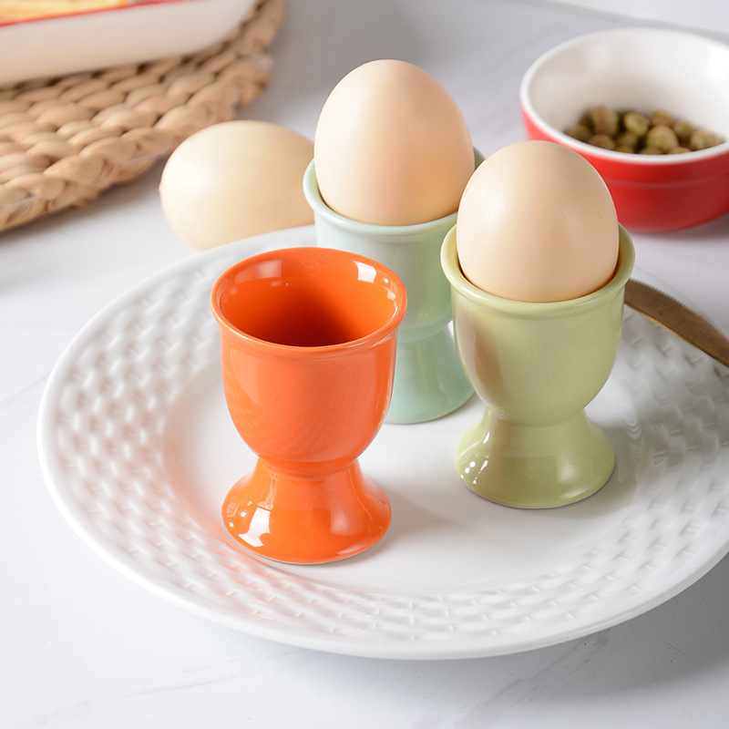 WD - 2 hueveras de cerámica con forma de pájaro para huevos cocidos suaves  (soporte para huevos) – para desayuno, brunch y soporte para huevos  hervidos, utensilios de cocina, decoración del hogar