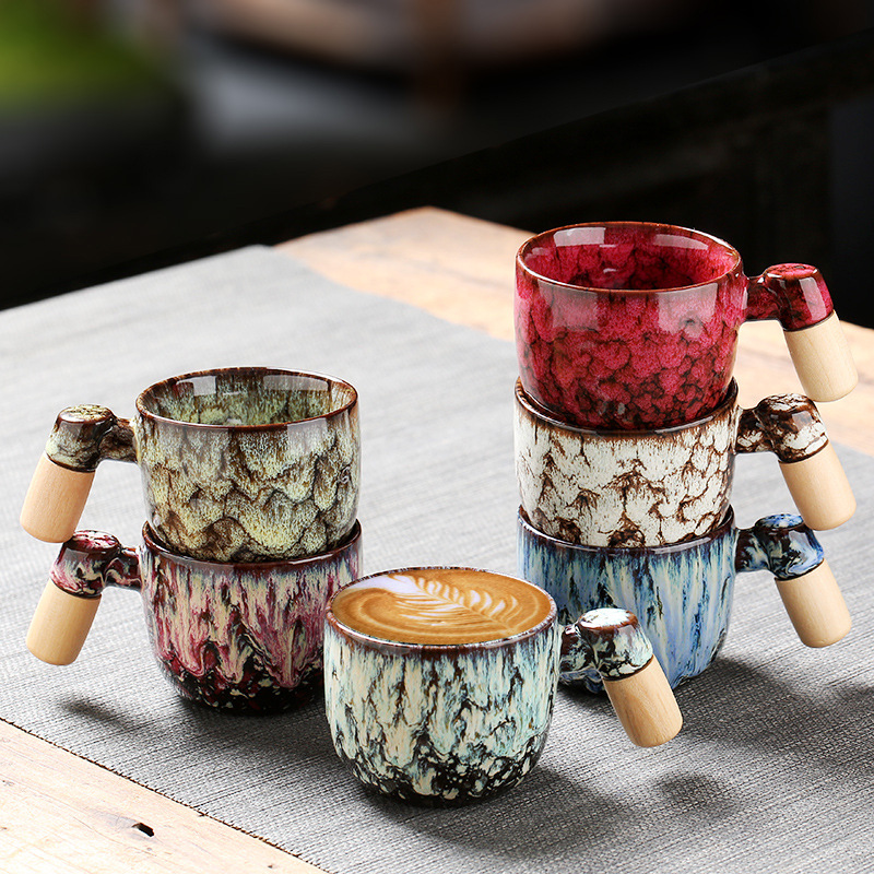 2Pcs Stainless Steel Double Walled Mugs, Coffee Mugs with Wider Handle  Metal Coffee Tea Cup Mug Camping Coffee Mugs 300ml