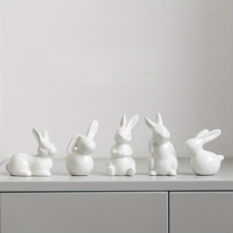 Mini Rabbit Ceramic Figurines