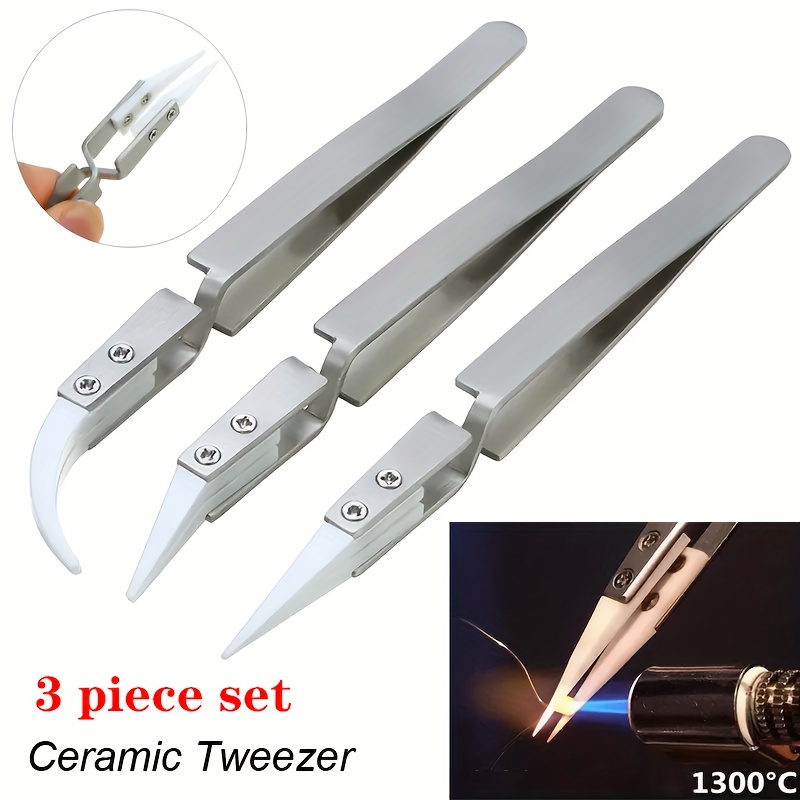 Stainless Steel Tweezers Lightweight Flat for Head Tweezers Rubber Tipped  Tweezers for Stamp Coin Jewelry Lab Hobby Craf - AliExpress