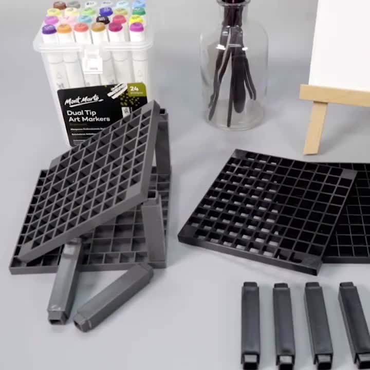 Plastic Round Pen Holder 49 hole Painting Brush Pen Holder - Temu