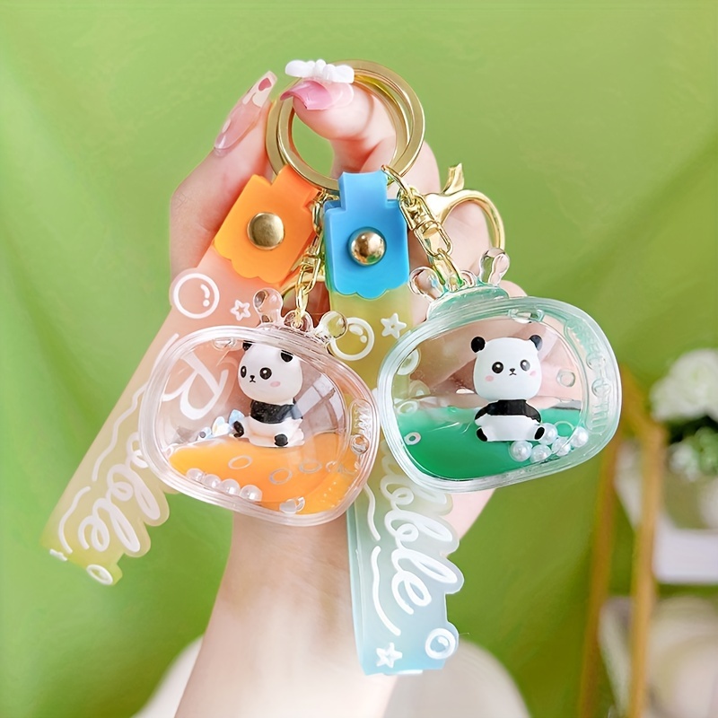 Ice Cream Unicorn Floating Bottle Keychain For Student - Temu