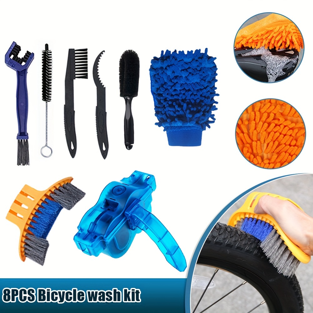 Cepillo de plástico para cadena de bicicleta equipo de limpieza de