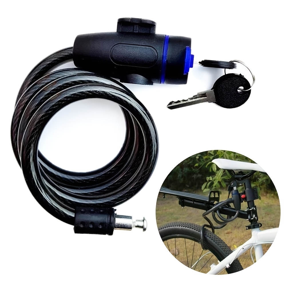 Candado bicicleta moto patinete eléctrico de cable con llaves