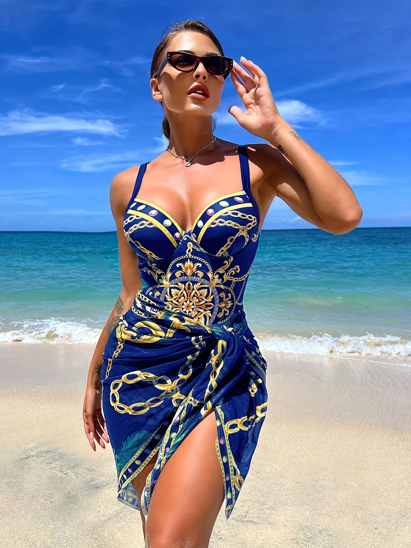 Trajes Baño Ropa Mujer Vestido Playa Informal Elegante - Temu