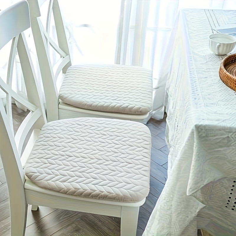 Cojín redondo para silla – Cojines antideslizantes para asiento de cocina y  comedor – Cojines para silla de bar con funda lavable a máquina (color