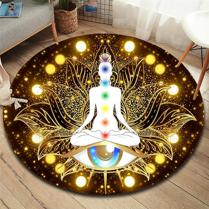 Chakra Rug Colorful Rainbow Rug Floor Rug Mat Spiritual Yoga