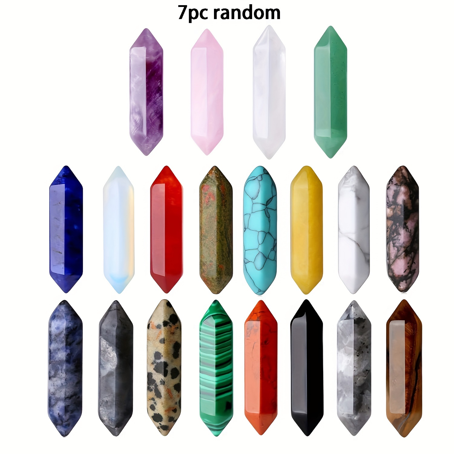 1pcs Natural High Quality Crystal Opal Stone Tower Healing Wand Milk White  Gem Point For Home Decoration