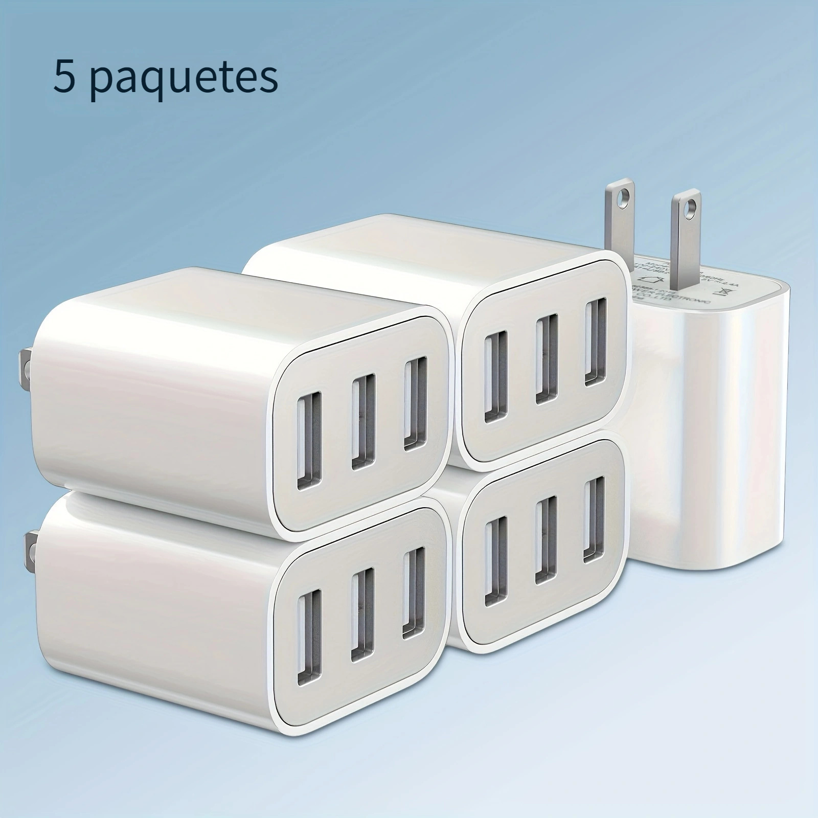 Comprar Regleta Enchufe UE TESSAN con 3 Tomas AC + 3 USB (1 USB-C) Puertos  de carga 5V 2.4A, 6 en 1 adaptador de enchufe de pared múltiple para  oficina en casa