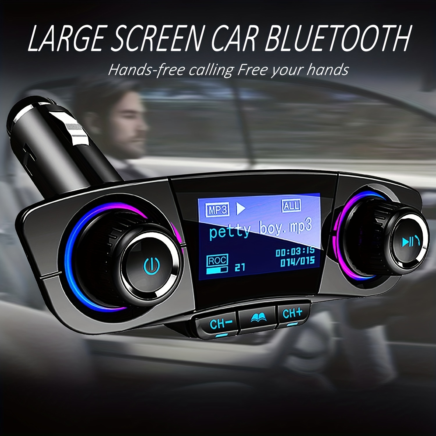 Transmisor de FM Bluetooth Para Carro Auto Radio Aux Manos Libres Adaptador