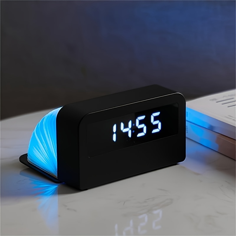 Reloj despertador digital multifuncional, reloj de mesa LCD de con fecha de  semana moderna para comedor, decoración del hogar, regalo Blanco perfecl
