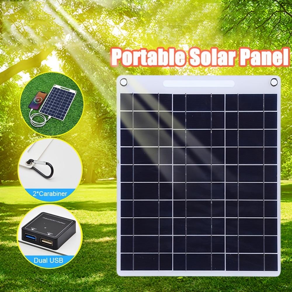  mewmewcat Cargador solar portátil de 2 W 5 V Cargador de panel solar  para acampar con enchufe micro USB para cargar teléfonos móviles mini  ventiladores LED luz casa monitor cámara 